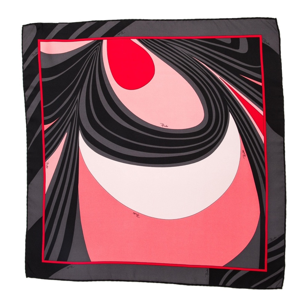 Emilio Pucci Large Printed Silk Square Scarf